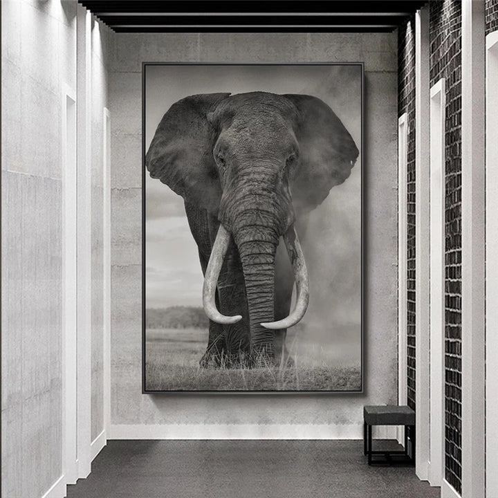 Wild Elephant Canvas Art