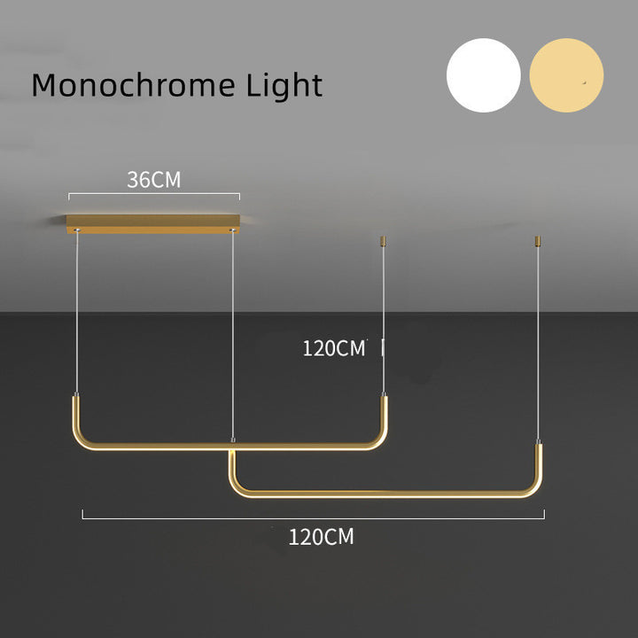 Office Minimalist Style Restaurant Line Chandelier