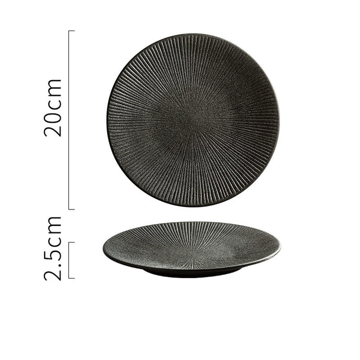 Creative Frosted Black Simple Fashion Ceramic Plate