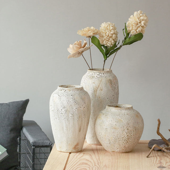 Modern Minimalist Living Room Pottery Dried Flower  Vase